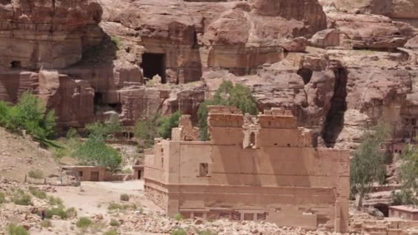 Antique Archaeological Site Classical Heritage Jordan — Stock Video