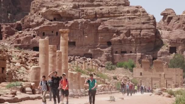 Het Klassieke Erfgoed Antieke Opgravingen Jordanië — Stockvideo