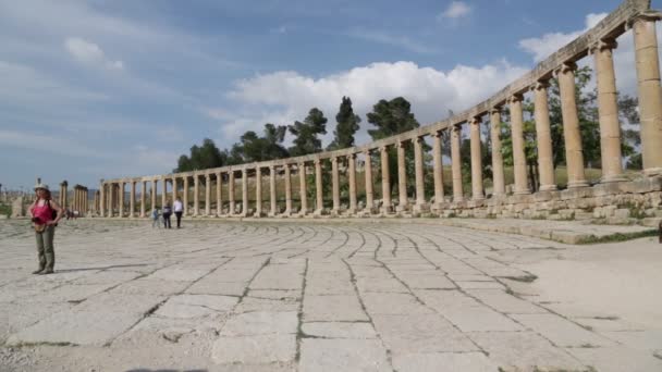 Αντίκες Αρχαιολογικός Χώρος Κλασικής Κληρονομιάς Στην Ιορδανία — Αρχείο Βίντεο