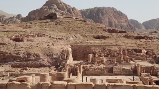 Antique Archaeological Site Classical Heritage Jordan — Stock Video