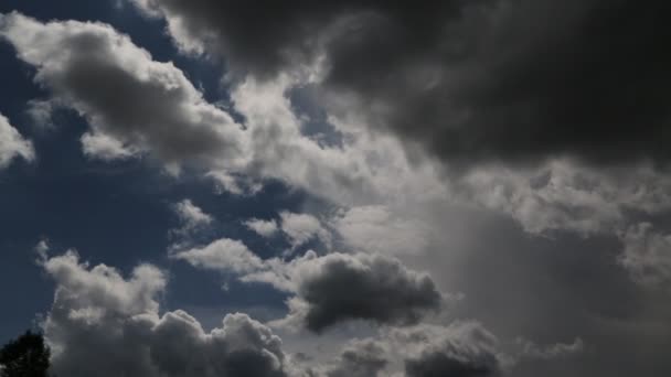 Bulutlu Mavi Gökyüzünde Düşük Açılı Görünüş — Stok video