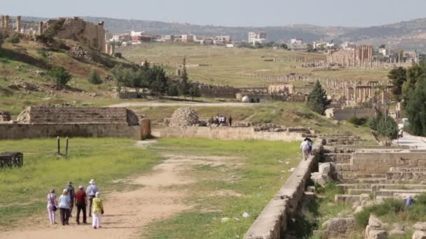 Αντίκες Αρχαιολογικός Χώρος Κλασικής Κληρονομιάς Στην Ιορδανία — Αρχείο Βίντεο