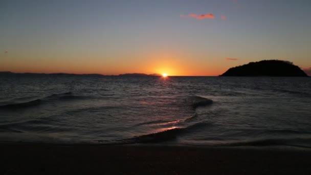 Belo Pôr Sol Acima Oceano Austrália — Vídeo de Stock