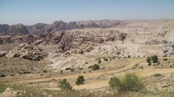 Antik Kenti Yakınlarındaki Petra Jordan — Stok video