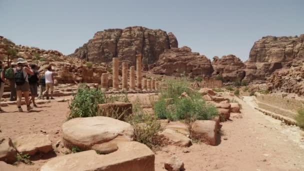 Antike Archäologische Stätte Klassisches Erbe Jordanien — Stockvideo