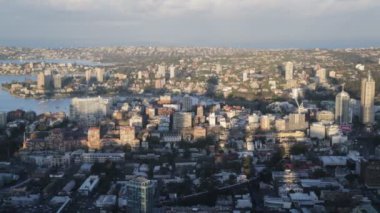Sidney Avustralya'da binaların havadan görünümü