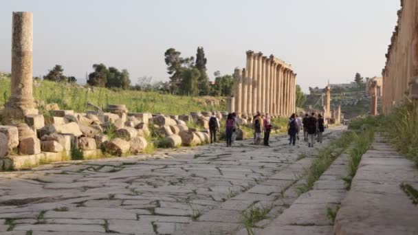 Αντίκες Αρχαιολογικός Χώρος Κλασικής Κληρονομιάς Στην Ιορδανία — Αρχείο Βίντεο