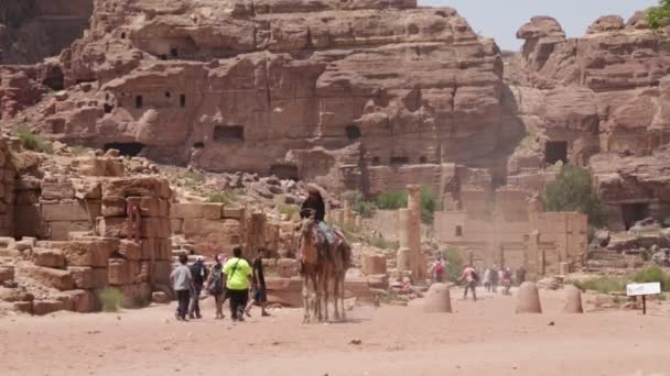 Het Klassieke Erfgoed Antieke Opgravingen Jordanië — Stockvideo