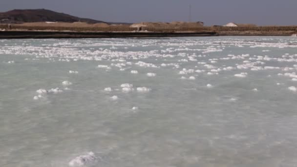 Scenic View Waves Surface Salty Lake Ethiopia — Stock Video