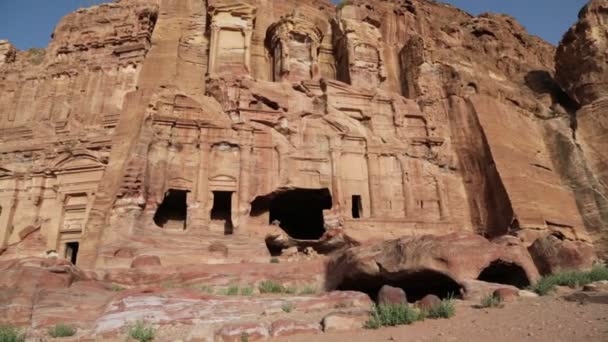 Sitio Arqueológico Antiguo Patrimonio Clásico Jordania — Vídeos de Stock