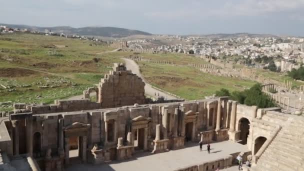 Zabytkowe Wykopaliska Archeologiczne Dziedzictwo Klasycznego Jordanii — Wideo stockowe