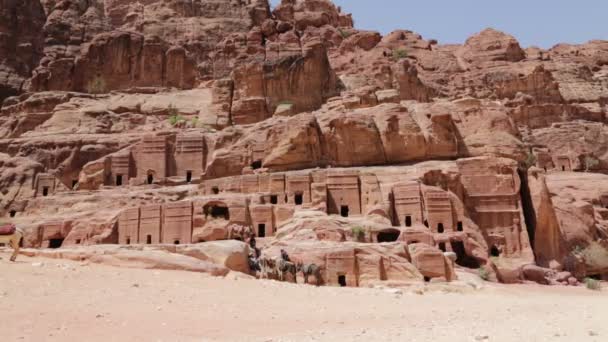 Antikk Arkeologisk Sted Klassisk Kulturarv Jordan – stockvideo