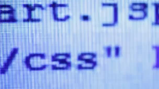 Close Beeld Van Cijfers Gegevens Scherm Computer Code Achtergrond — Stockvideo