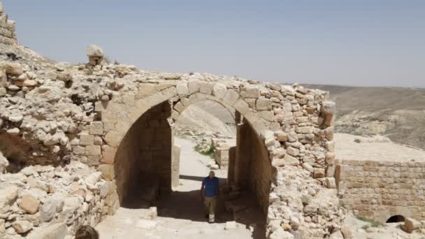 Sitio Arqueológico Antiguo Patrimonio Clásico Jordania — Vídeos de Stock
