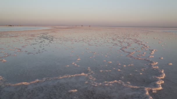 Bellissimo Paesaggio Lago Salato — Video Stock