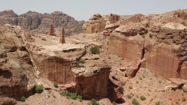 古色古香的考古学遗址古典遗产在约旦 — 图库视频影像