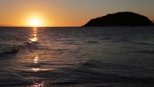 Okyanus Avustralya Yukarıda Güzel Gün Batımı — Stok video