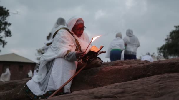 Vue Panoramique Personnes Non Identifiées Pendant Les Fêtes Religieuses — Video