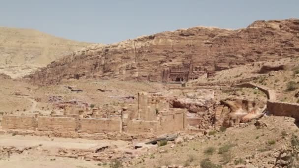 Sitio Arqueológico Antiguo Patrimonio Clásico Jordania — Vídeos de Stock