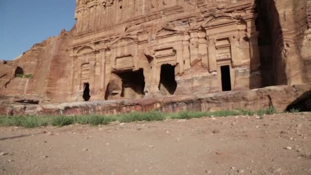 Sitio Arqueológico Antiguo Patrimonio Clásico Jordania — Vídeo de stock