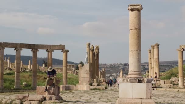 Site Archéologique Antique Patrimoine Classique Jordanie — Video