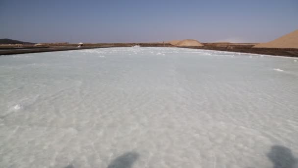 Vista Panorámica Las Olas Superficie Del Lago Salado Etiopía — Vídeos de Stock