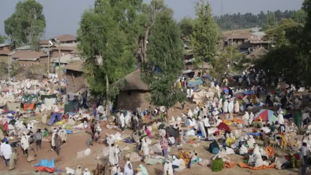 Schilderachtig Uitzicht Van Niet Geïdentificeerde Mensen Tijdens Viering Van Religieuze — Stockvideo