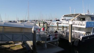İskele ve gemilerde okyanus fraser Island, Avustralya