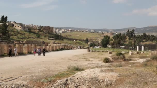 Sitio Arqueológico Antiguo Patrimonio Clásico Jordania — Vídeo de stock