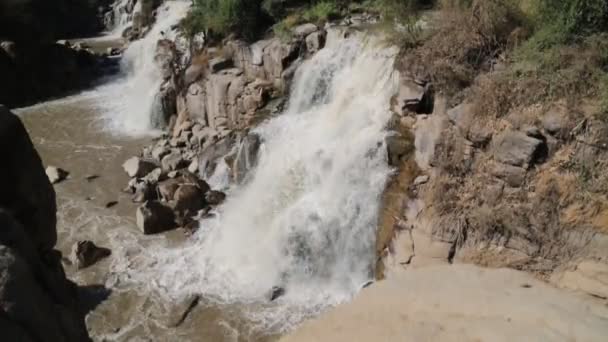 Blick Auf Den Wasserfall Nationalpark Äthiopien — Stockvideo