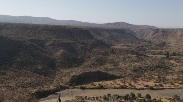 埃塞俄比亚国家公园的植物和河流的风景 — 图库视频影像