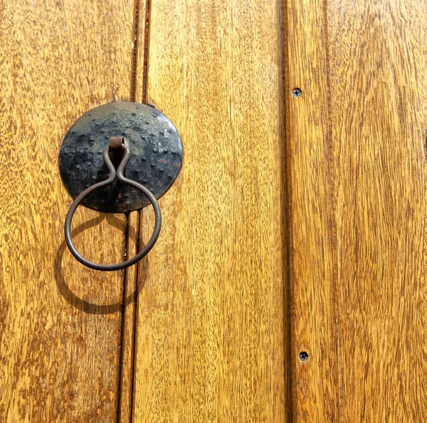 in cyprus the old door and the antique rusty knocker concept of safety