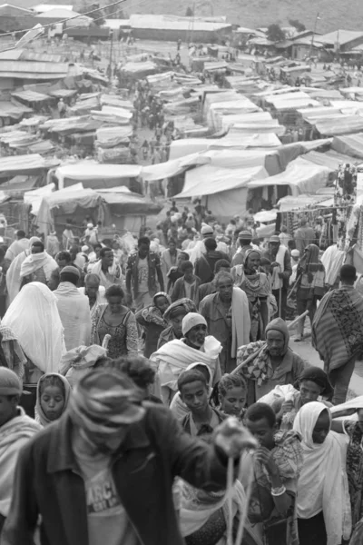 Etiopia Lalibela Circa Gennaio 2018 Persone Non Identificate Sul Mercato — Foto Stock