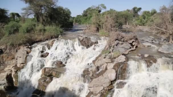 Vista Panoramica Della Cascata Nel Parco Nazionale Etiopia — Video Stock