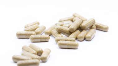 Beyaz arka plan ve kopya ilaç ve tıp kavramı sağlık ve lif gibi yer