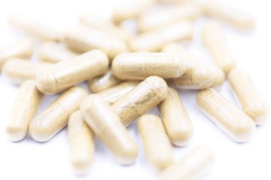 Beyaz arka plan ve kopya ilaç ve tıp kavramı sağlık ve lif gibi yer