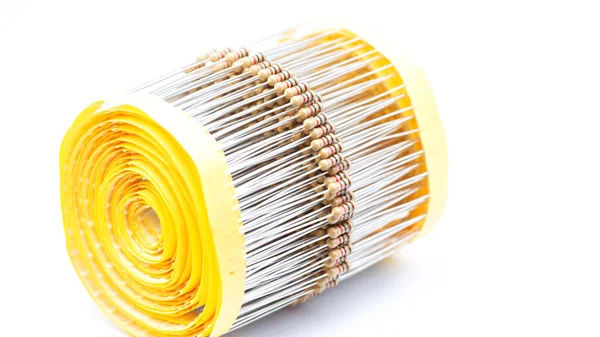 Borrão Luz Branca Lotes Componente Eletrônico Resistor Como Conceito Grupo — Fotografia de Stock