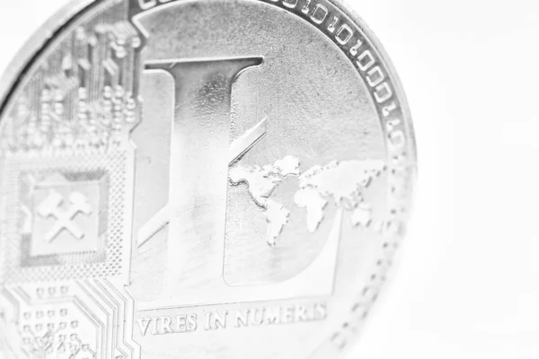 Beyaz Arka Plan Kopya Kavramı Gelecek Ceolarla Gibi Litecoin Uzay — Stok fotoğraf