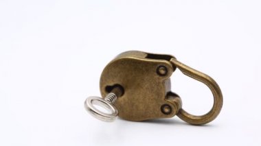 anahtar, güvenlik ve koruma kavramı ile retro asma kilit