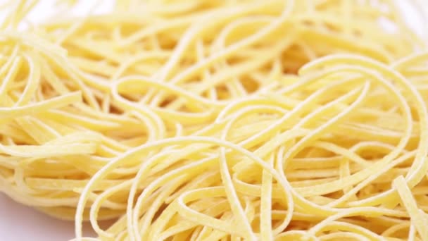 Raw Pasta Achtergrond Concept Van Dieet Gezonde Keuken — Stockvideo