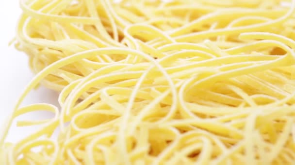 Raw Pasta Achtergrond Concept Van Dieet Gezonde Keuken — Stockvideo