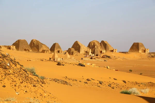 Afrika Sudan Meroe Die Antiken Pyramiden Der Schwarzen Pharaonen Mitten — Stockfoto