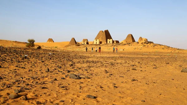 Afrika Sudan Meroe Die Antiken Pyramiden Der Schwarzen Pharaonen Mitten — Stockfoto