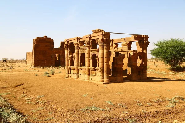 Afrika sudan naqa çölün ortasında siyah Firavunlar antik Tapınağı