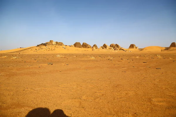 Afrika Sudan Meroe Die Antiken Pyramiden Der Schwarzen Pharaonen Mitten — Stockfoto