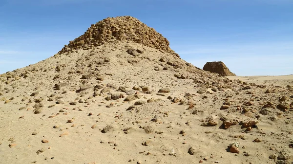 Afryce Sudan Napata Karima Starej Piramidy Faraonów Czarne Środku Deser — Zdjęcie stockowe