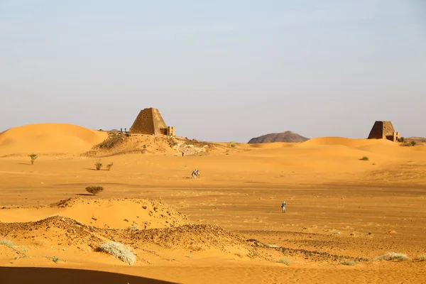 Afrika Soedan Meroe Piramides Antieke Van Zwarte Farao Het Midden — Stockfoto