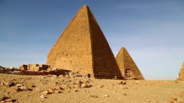 sahara Çölü'nde siyah Firavunlar antik Tapınağı 