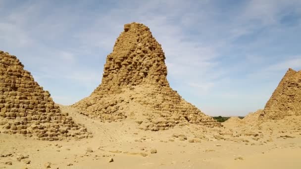 Antiguo Templo Faraones Negros Desierto Del Sahara — Vídeo de stock