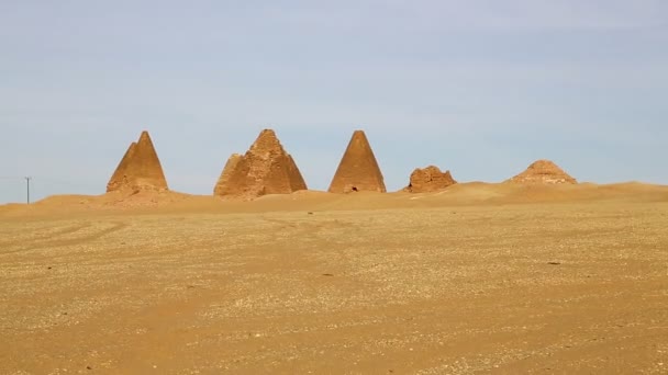 Antike Tempel Schwarzer Pharaonen Der Sahara Wüste — Stockvideo